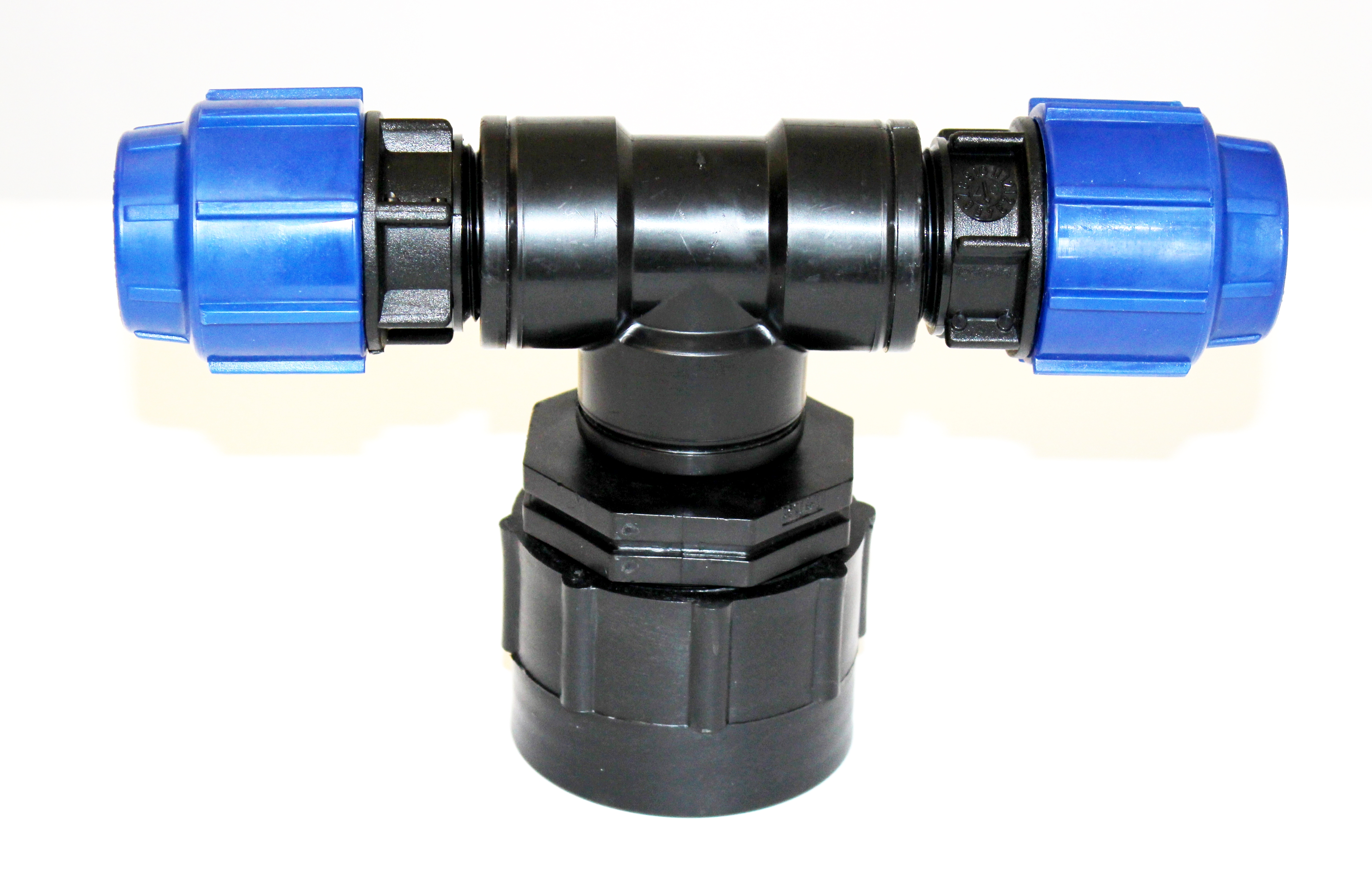 IBC ADAPTER (2" S6060mm) to 2x 25mm COMPRESSION Pipe Fittings MDPE