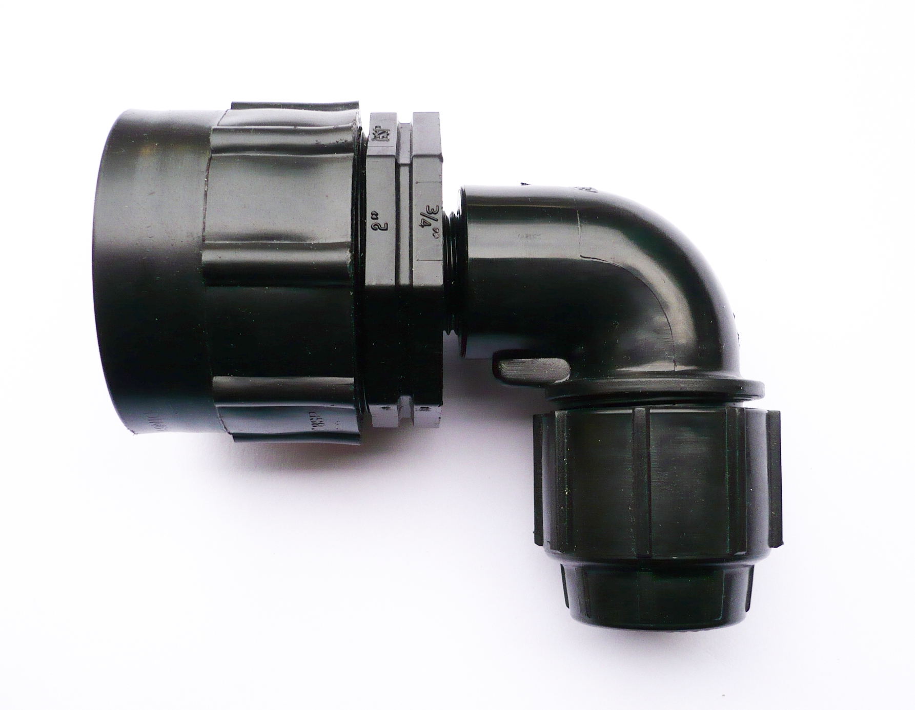 IBC Adapter to MDPE Water Pipe ANGLED Compression 20mm 25mm 32mm 50mm