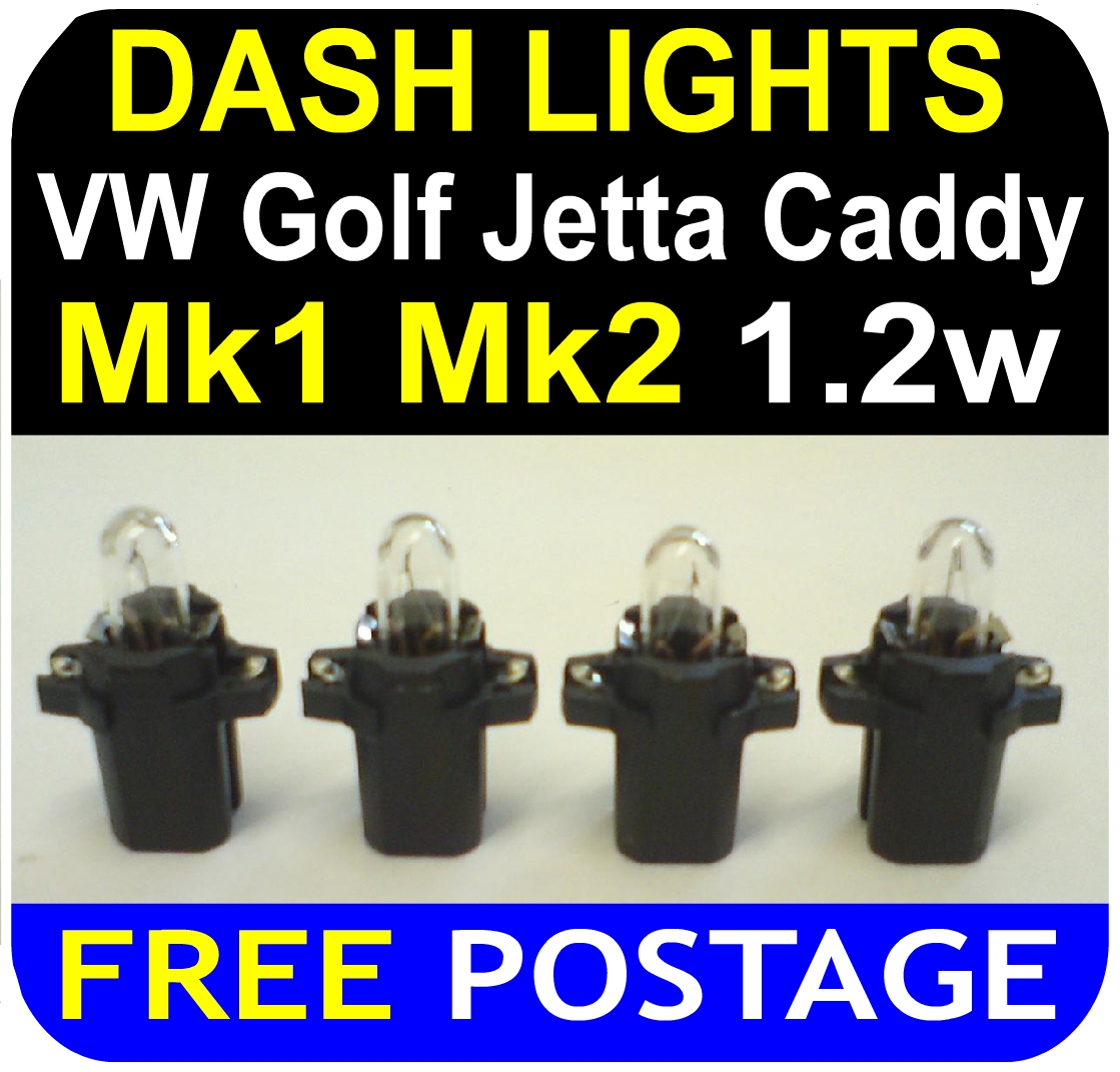 VW Golf Jetta Caddy Mk1 Mk2 DASH LIGHTS BULBS Bulb Speedo Clock (Pack